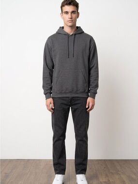 Fruit of the Loom Charcoal Gray Hoodie - Pullover Sweatshirt
